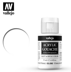 Titanium White Vallejo Acrylic Gouache