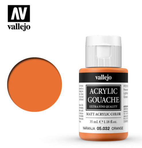 Orange Vallejo Acrylic Gouache