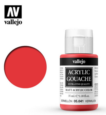 Vermilion Vallejo Acrylic Gouache