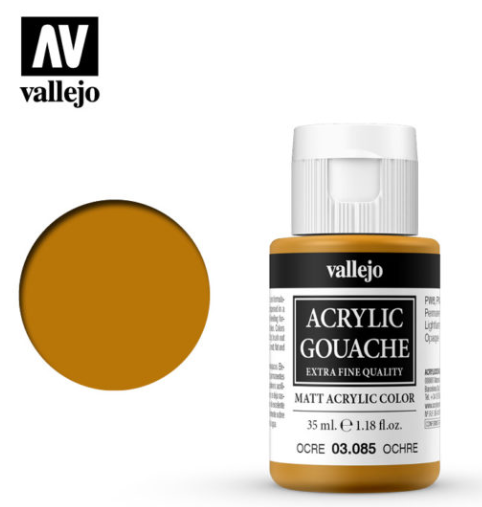 Ochre Vallejo Acrylic Gouache