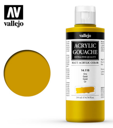 Gold Vallejo Acrylic Gouache