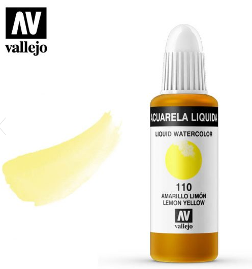 Lemon Yellow Vallejo Liquid Watercolor