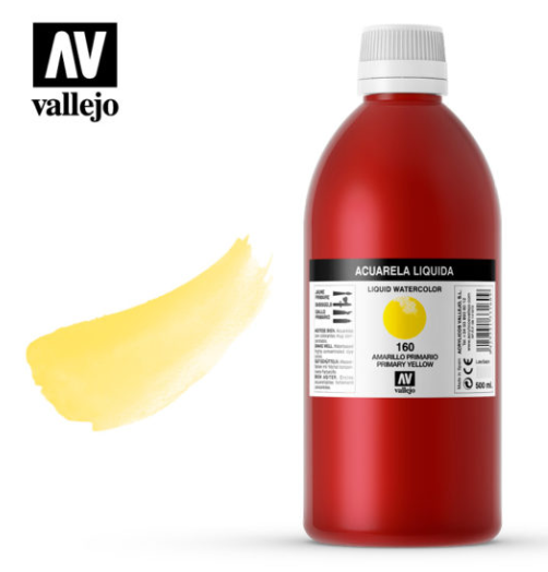 Primary Yellow Vallejo Liquid Watercolor