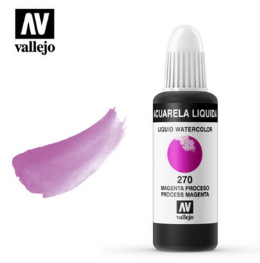 Primary Magenta Vallejo Liquid Watercolor
