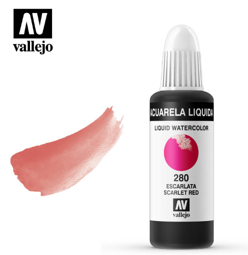 Scarlet Red Vallejo Liquid Watercolor