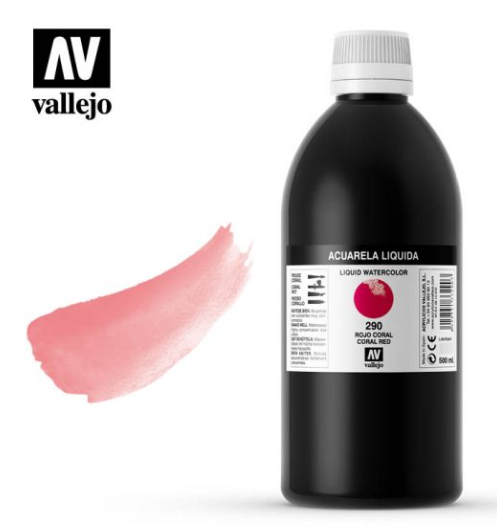 Coral Red Vallejo Liquid Watercolor