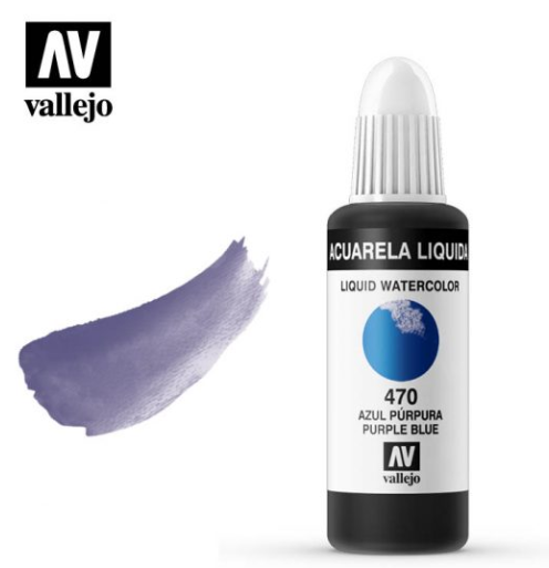 Purple Blue Vallejo Liquid Watercolor
