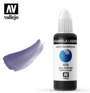 Purple Blue Vallejo Liquid Watercolor
