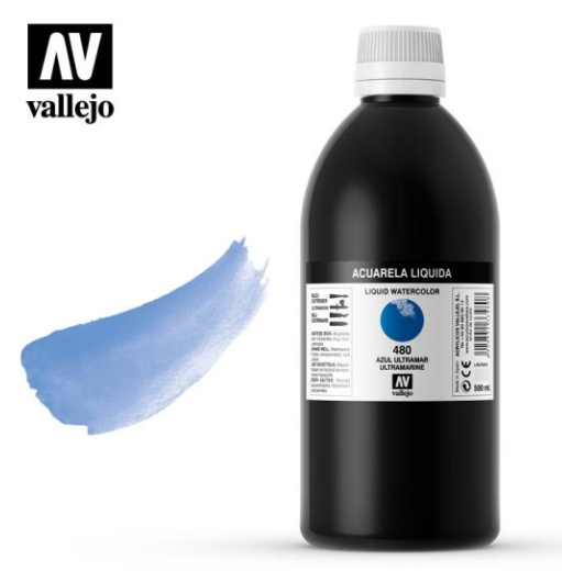 Ultramarine Vallejo Liquid Watercolor
