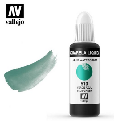 Blue Green Vallejo Liquid Watercolor