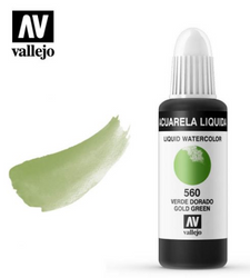 Gold Green Vallejo Liquid Watercolor
