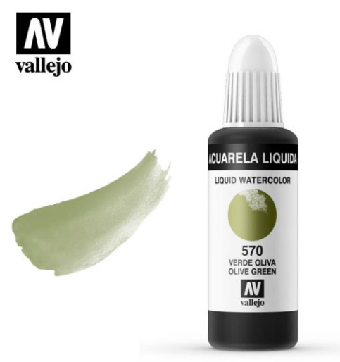 Olive Green Vallejo Liquid Watercolor