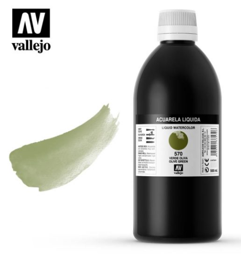 Olive Green Vallejo Liquid Watercolor