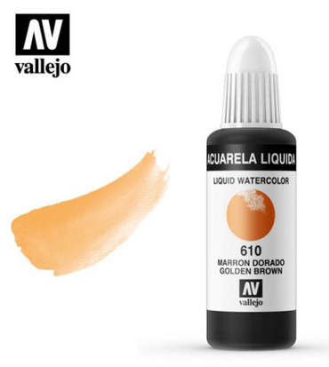 Golden Brown Vallejo Liquid Watercolor