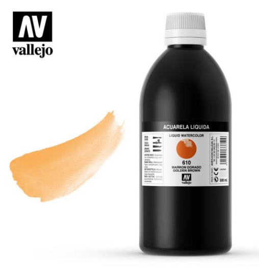 Golden Brown Vallejo Liquid Watercolor