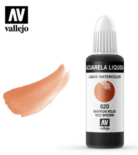 Red Brown Vallejo Liquid Watercolor