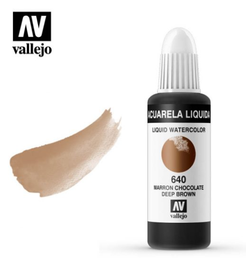 Deep Brown Vallejo Liquid Watercolor