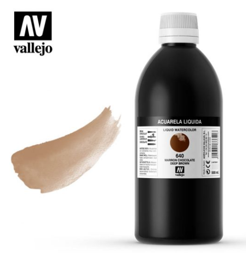 Deep Brown Vallejo Liquid Watercolor