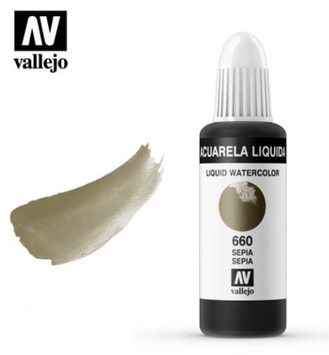 Sepia Vallejo Liquid Watercolor