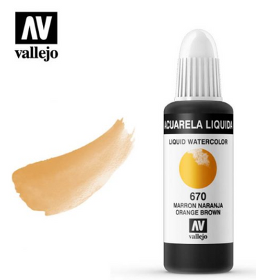 Orange Brown Vallejo Liquid Watercolor