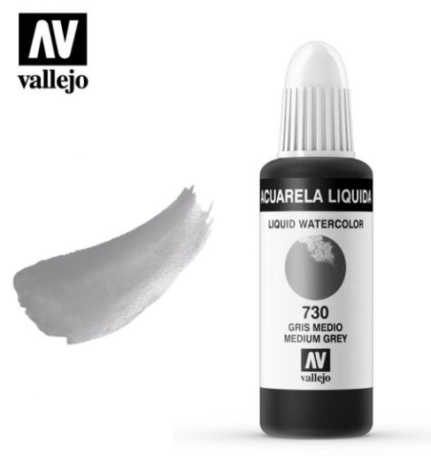 Medium Grey Vallejo Liquid Watercolor