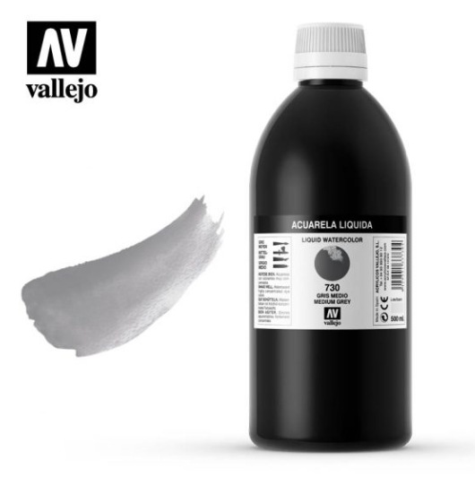 Medium Grey Vallejo Liquid Watercolor