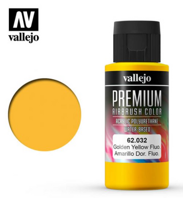 Fluorescent Golden Yellow Vallejo Premium Airbrush Color