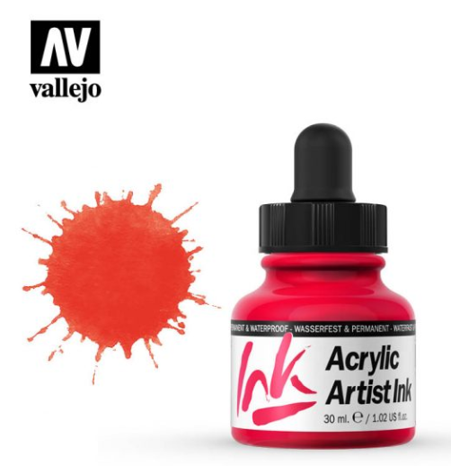 Red Vallejo Acrylic Artist Ink