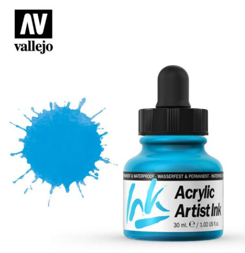Light Blue Vallejo Acrylic Artist Ink