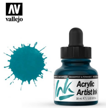 Turquoise Vallejo Acrylic Artist Ink