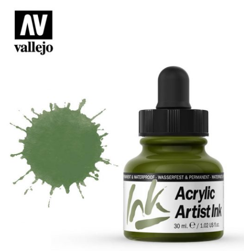 Green Vallejo Acrylic Artist Ink
