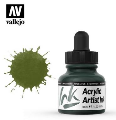 Olive Green Vallejo Acrylic Artist Ink