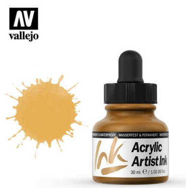 Indian Yellow Vallejo Acrylic Artist Ink