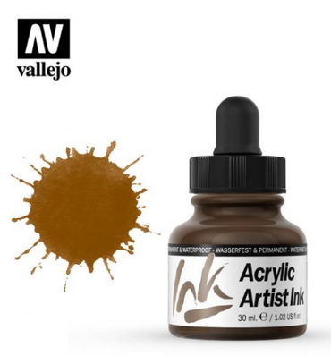 Umber Vallejo Acrylic Artist Ink