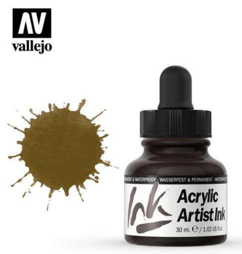 Sepia Vallejo Acrylic Artist Ink