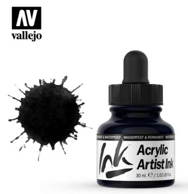 Black Vallejo Acrylic Artist Ink