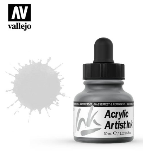 Silver Vallejo Acrylic Artist Ink