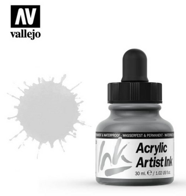 Silver Vallejo Acrylic Artist Ink