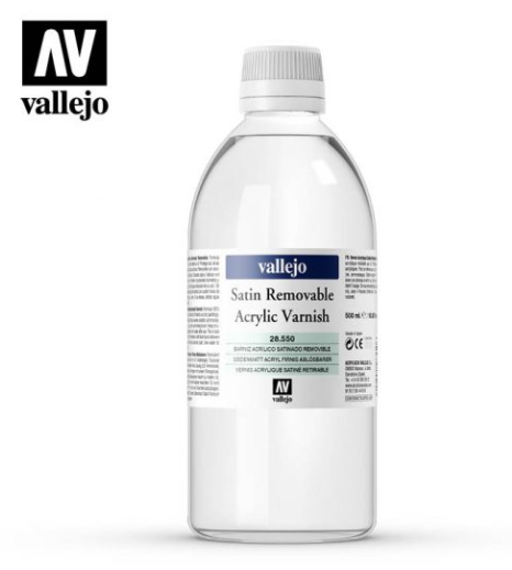 Satin Removable Acrylic Varnish Vallejo Auxiliaries