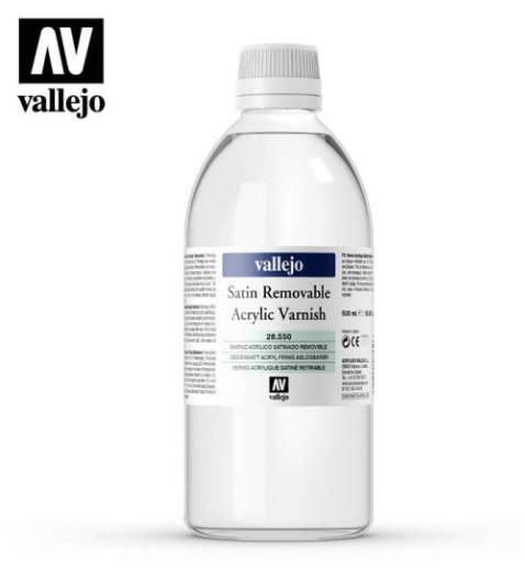 Satin Removable Acrylic Varnish Vallejo Auxiliaries