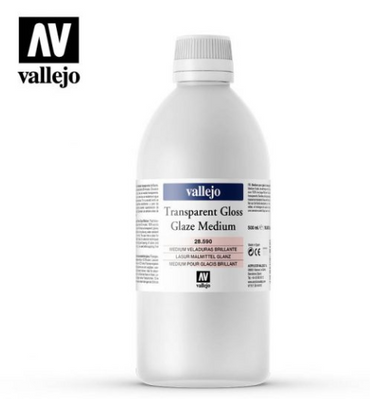 Transparent Gloss Glaze Medium Vallejo Auxiliaries