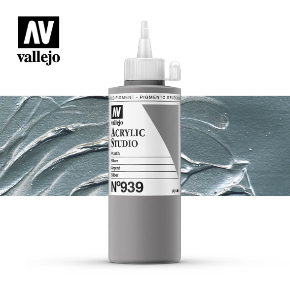 Silver Vallejo Acrylic Studio