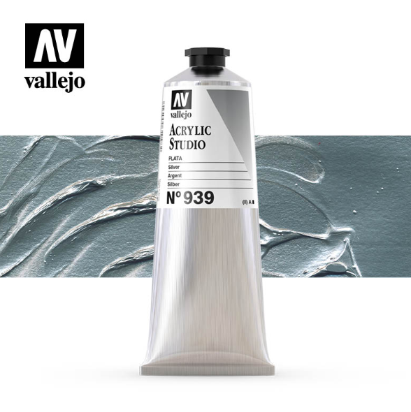 Silver Vallejo Acrylic Studio