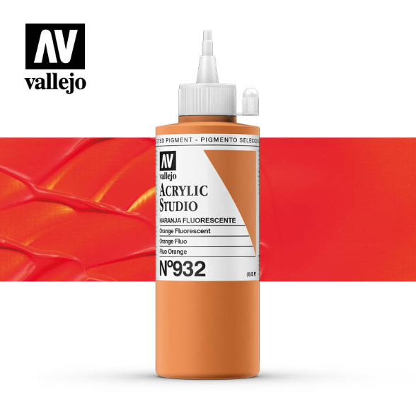 Fluorescent Orange Vallejo Acrylic Studio