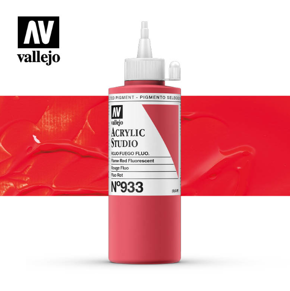 Fluorescent Flame Red Vallejo Acrylic Studio