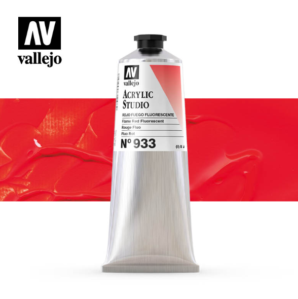 Fluorescent Flame Red Vallejo Acrylic Studio