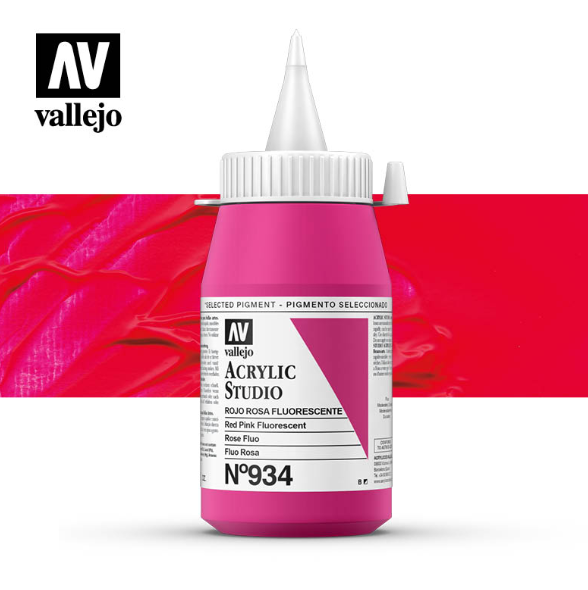 Fluorescent Red Pink Vallejo Acrylic Studio