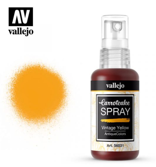 Vintage Yellow Vallejo Carrotcake Spray