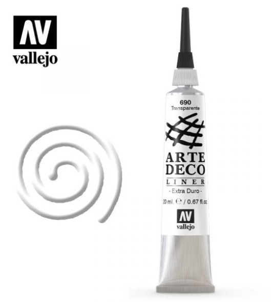 Transparent Vallejo Arte Deco Liner
