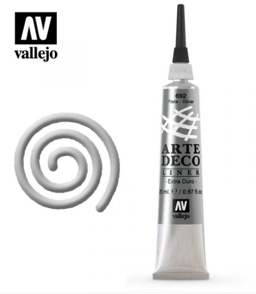 Silver Vallejo Arte Deco Liner